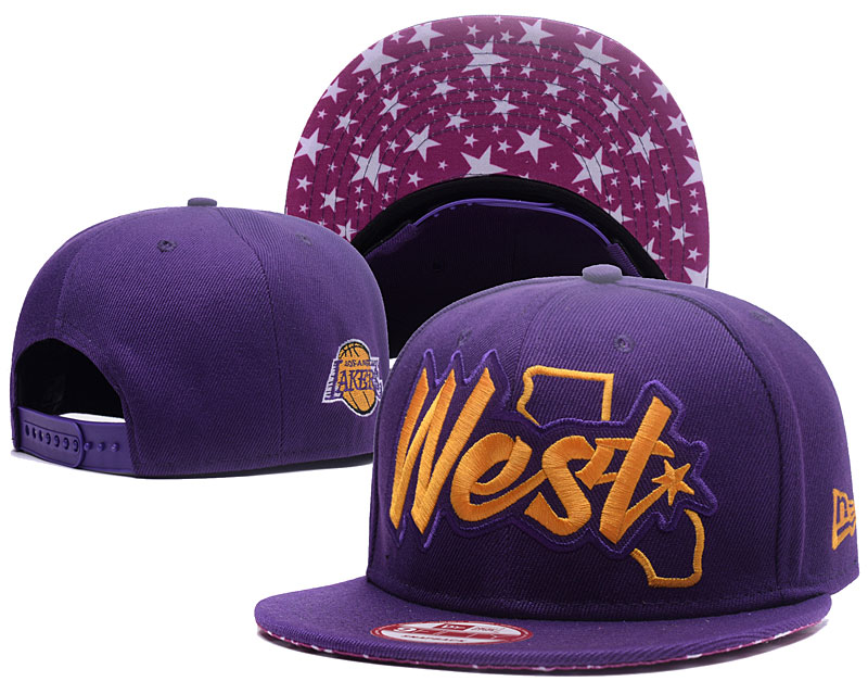 Lakers Team Logo Purple With Star Adjustable Hat GS