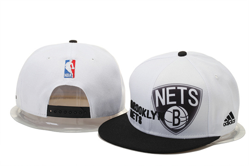 Nets Team Logo White Adjustable Hat GS