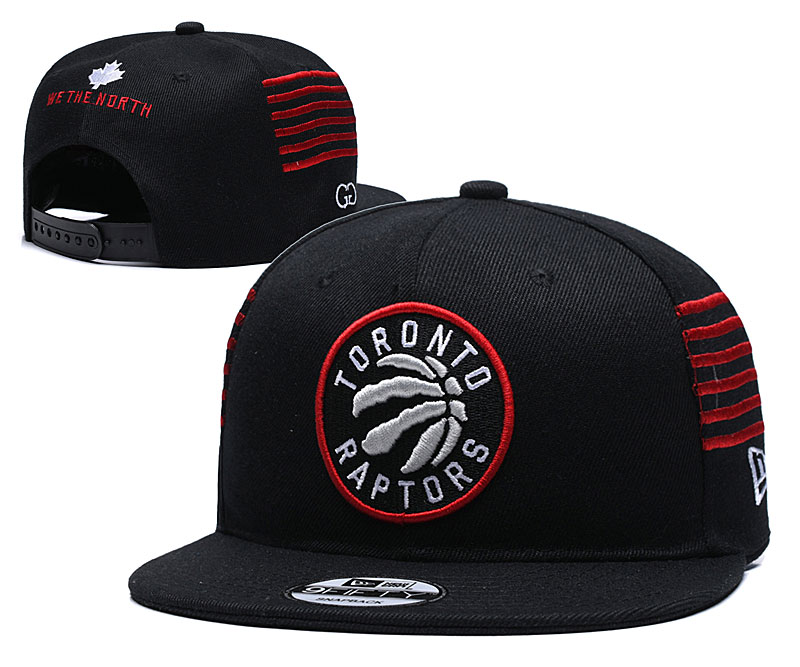 Raptors Team Logo Black Red Adjustable Hat YD
