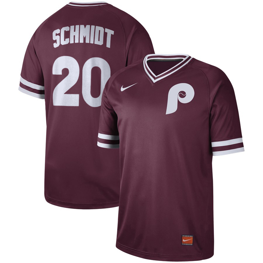 Phillies 20 Mike Schmidt Red Throwback Jersey