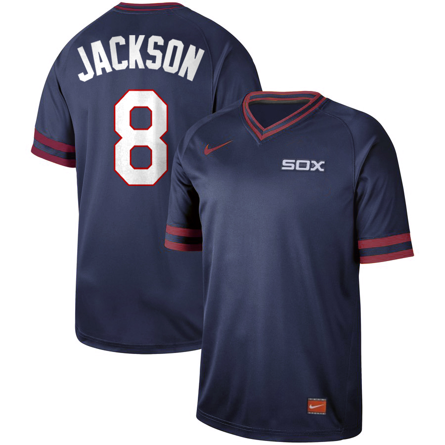 White Sox 8 Bo Jackson Navy Throwback Jersey