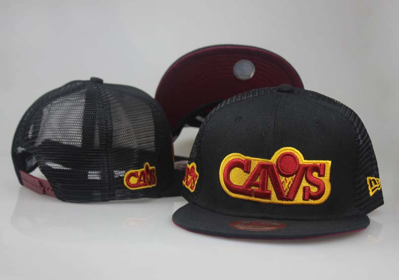 Cavaliers Team Logo Black Hollow Carved Adjustable Hat LT