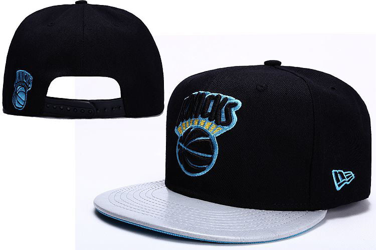 Knicks Team Logo Black White Adjustable Hat LT