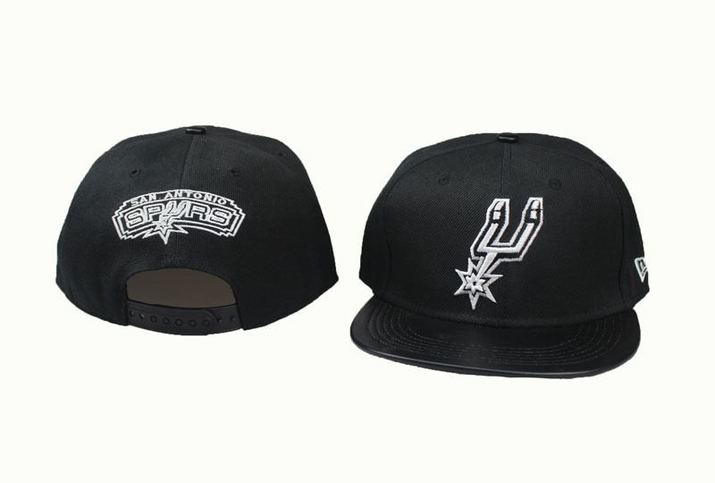 Spurs Fresh Logo All Black Adjustable Hat LT