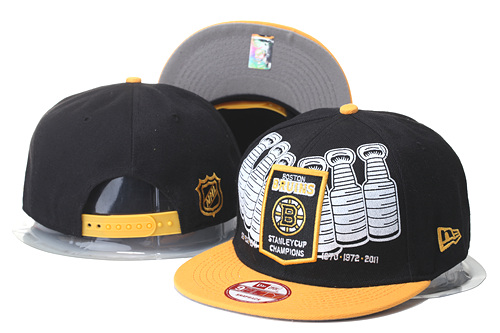 Bruins Fresh Logo Black Yellow Adjustable Hat GS