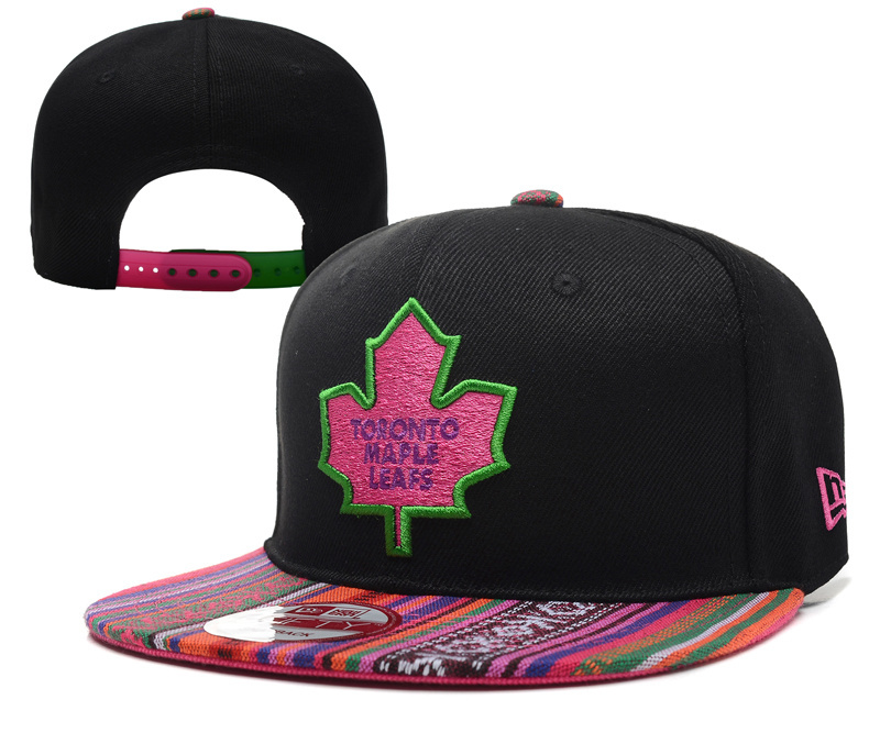 Maple Leafs Fresh Logo Black Adjustable Hat YD