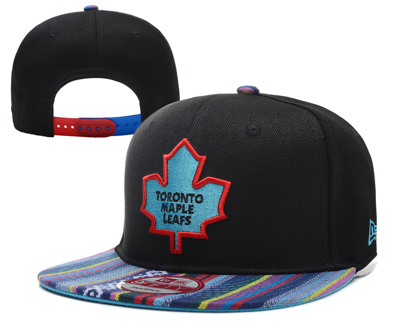 Maple Leafs Team Logo Black Adjustable Hat YD