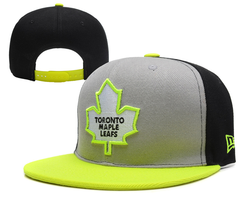Maple Leafs Team Logo Gray Yellow Adjustable Hat YD