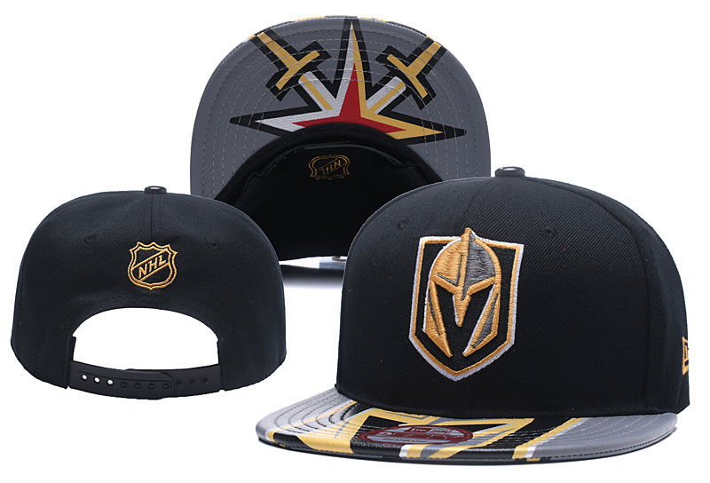 Vegas Golden Knights Team Logo Black Gray Adjustable Hat YD
