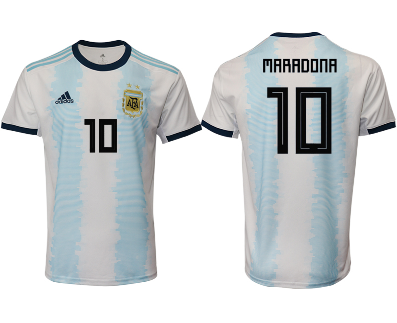 2019-20 Argentina 10 MARADONA Home Thailand Soccer Jersey