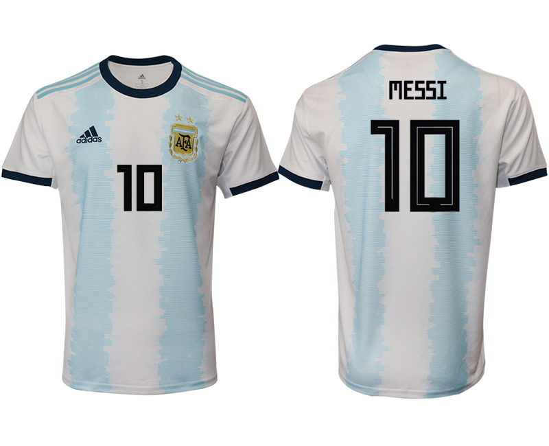 2019-20 Argentina 10 MESSI Home Thailand Soccer Jersey