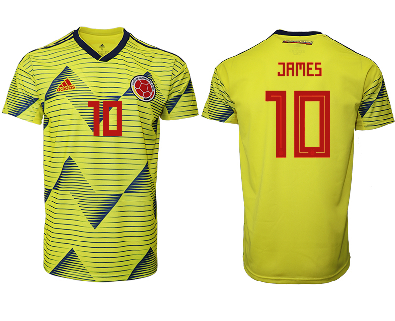 2019-20 Colombia 10 JAMES Home Thailand Soccer Jersey