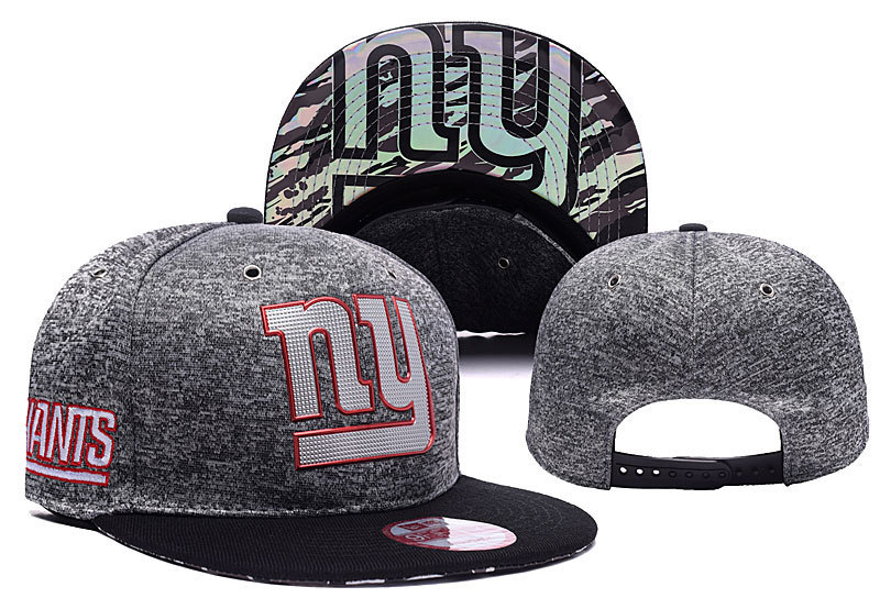 New York Giants Team Logo Gray Black Adjustable Hat YD