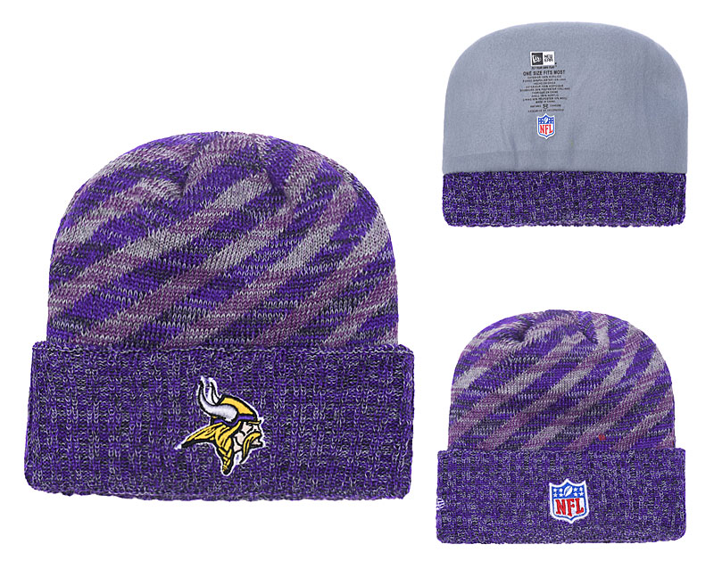 Vikings Purple 2018 NFL Sideline Cold Weather Cuffed Knit Hat YD