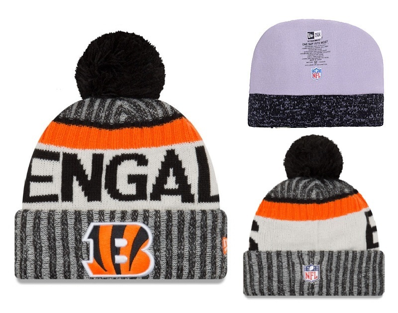 Bengals Team Logo Gray Fashion Knit Hat YD