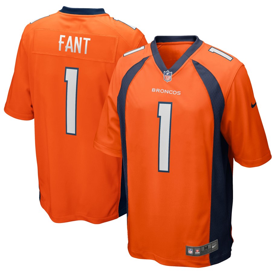 Nike Broncos 1 Noah Fant Orange 2019 NFL Draft First Round Pick Vapor Untouchable Limited Jersey