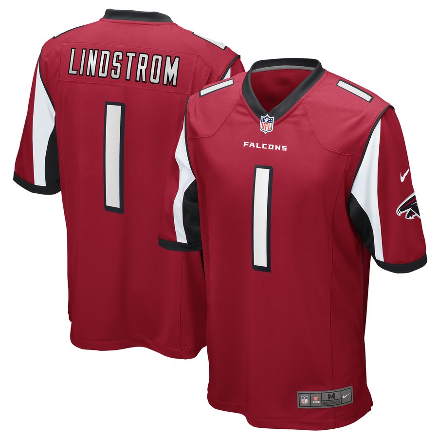 Nike Falcons 1 Chris Lindstrom Red 2019 NFL Draft First Round Pick Vapor Untouchable Limited Jersey