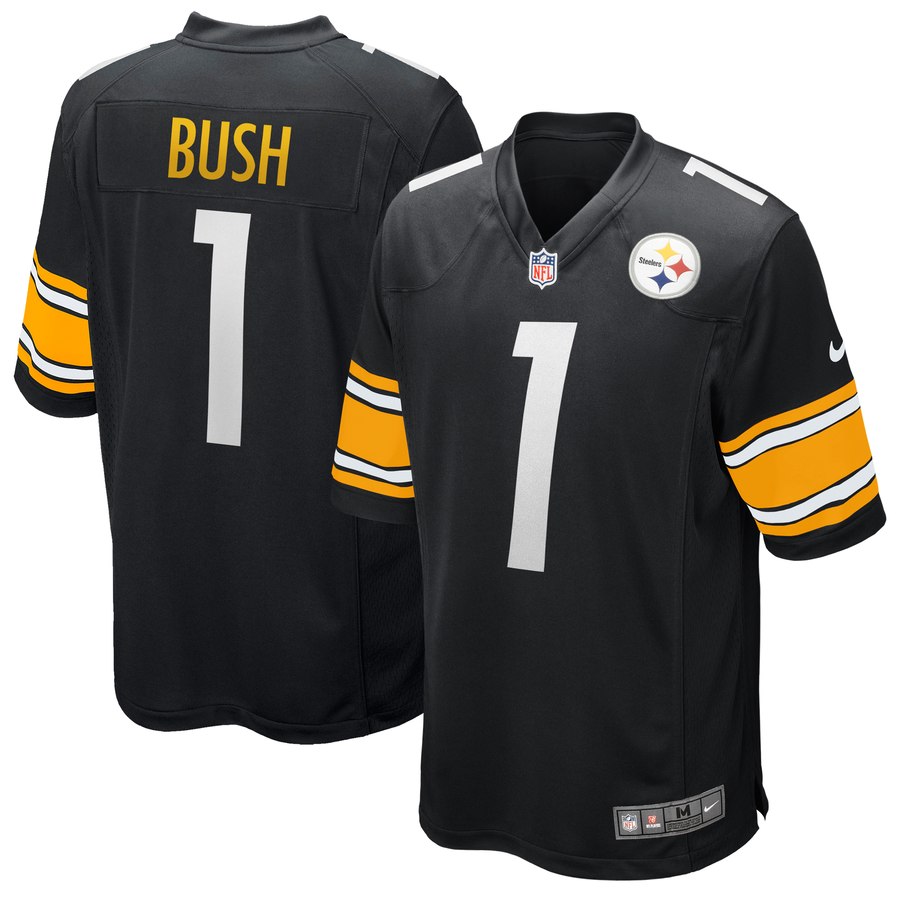 Nike Steelers 1 Devin Bush Black 2019 NFL Draft First Round Pick Vapor Untouchable Limited Jersey
