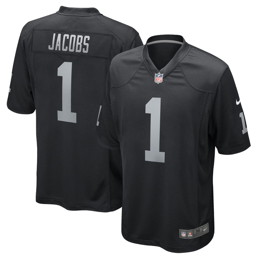 Nike Raiders 1 Josh Jacobs Black Youth 2019 NFL Draft First Round Pick Vapor Untouchable Limited Jersey