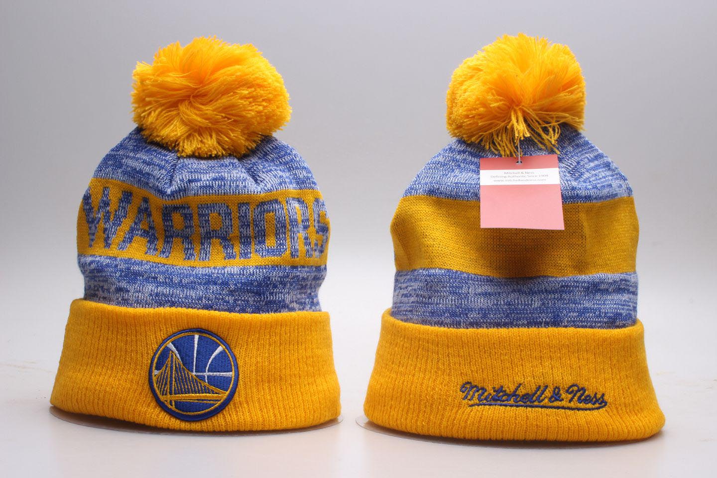 Warriors Team Logo Mitchell & Ness Knit Hat YP