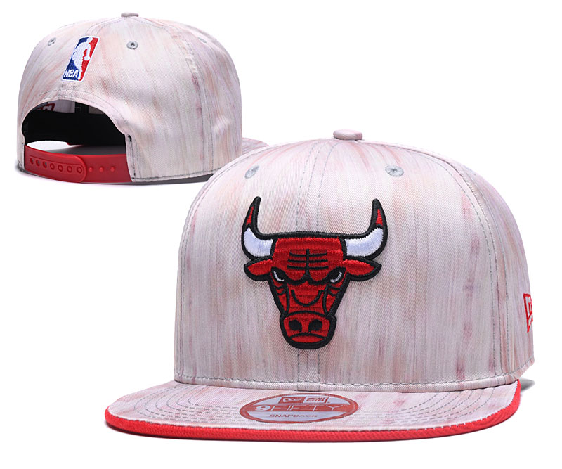 Bulls Team Logo Pink Stripe Adjustable Hat TX