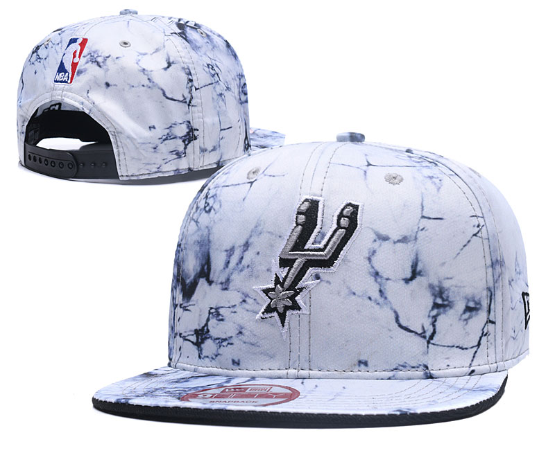 Spurs Team Logo Marble Pattern Adjustable Hat TX