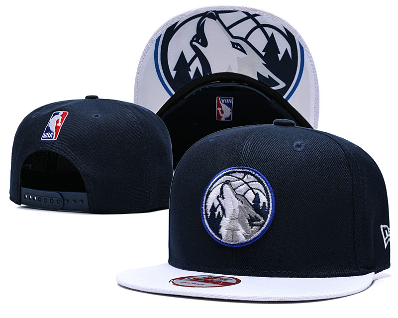 Timberwolves Team Logo Navy Adjustable Hat TX