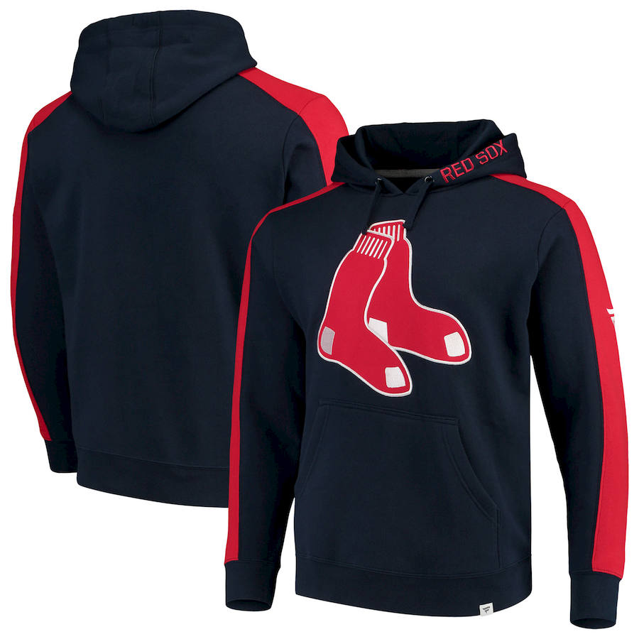 Boston Red Sox Fanatics Branded Alternate Logo Iconic Fleece Pullover Hoodie Navy & Red