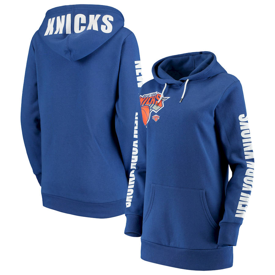 New York Knicks G III 4Her by Carl Banks Women's Overtime Pullover Hoodie Blue