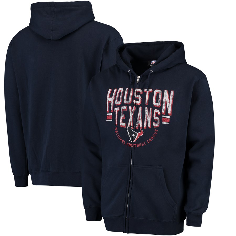 Houston Texans G III Sports by Carl Banks Post Season Full Zip Hoodie Navy