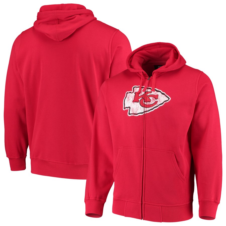 Kansas City Chiefs G III Sports by Carl Banks Primary Logo Full Zip Hoodie Red