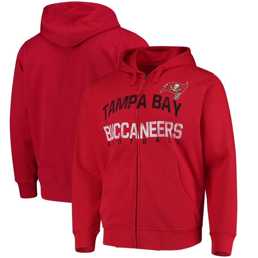 Tampa Bay Buccaneers G III Sports by Carl Banks Post Season Full Zip Hooded Sweatshirt Red