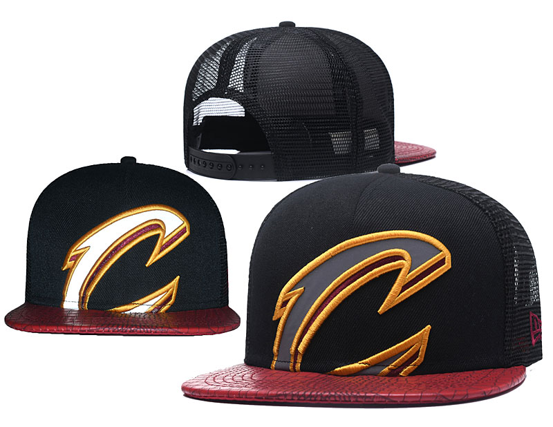 Cavaliers Team Logo Black Red Adjustable Hat GS