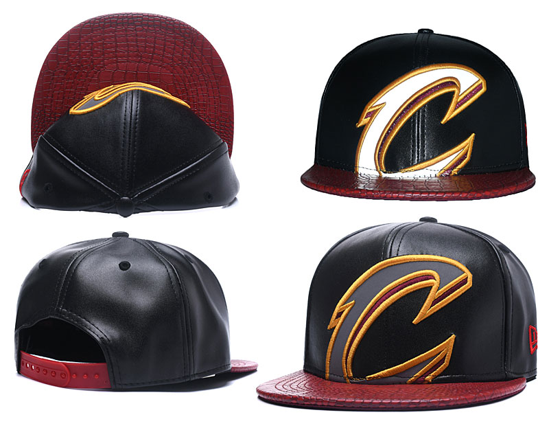 Cavaliers Team Logo Black Red Adjustable Hats GS