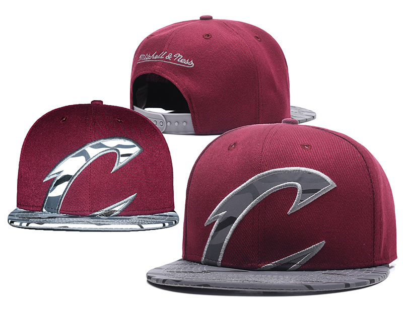 Cavaliers Team Logo Red Gray Adjustable Hat GS
