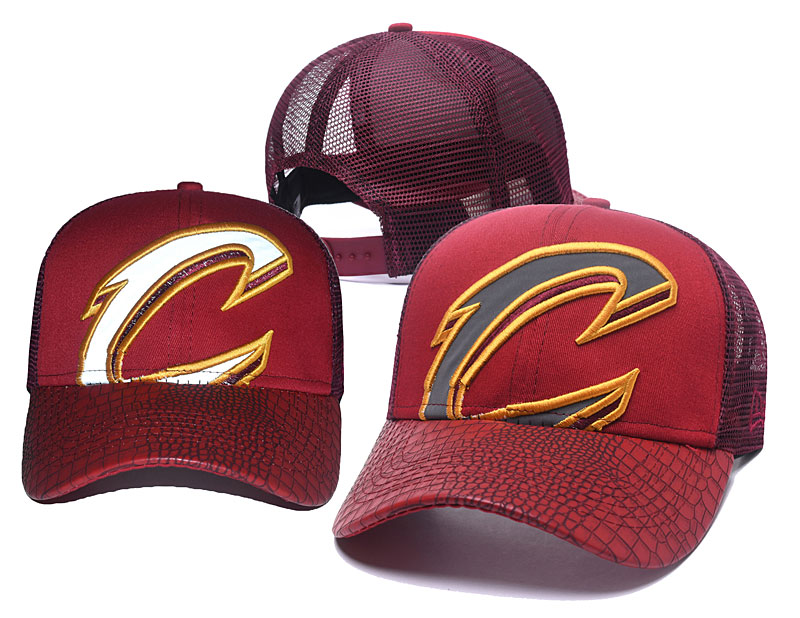 Cavaliers Team Logo Red Mesh Adjustable Hat GS