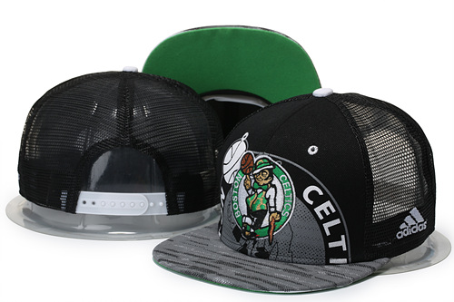 Celtics Team Logo Black Gray Adjustable Hat GS