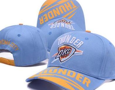 Thunder Team Logo Blue Peaked Adjustable Hat GS