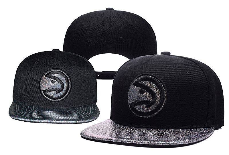 Hawks Team Logo Silver Black Adjustable Hat YD