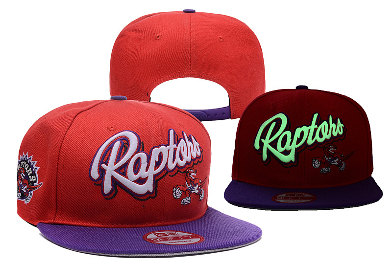 Raptors Team Logo Red Purple Luminous Adjustable Hat YD