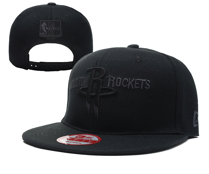 Rockets Team Logo All Black Adjustable Hat YD
