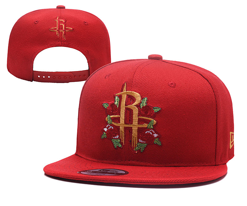 Rockets Team Logo Red Flower Adjustable Hat YD