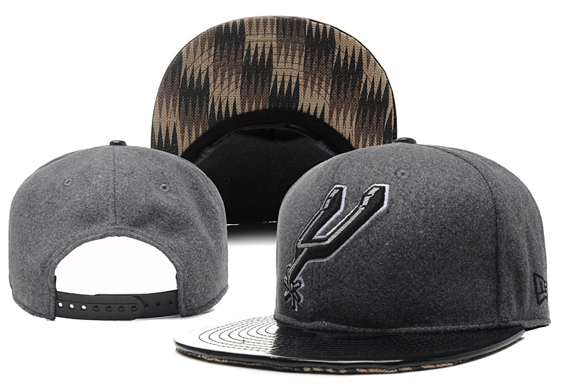 Spurs Team Logo Gray Black Adjustable Hat YD