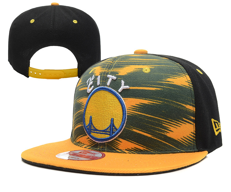 Warriors Team Logo Golden Black Adjustable Hat YD