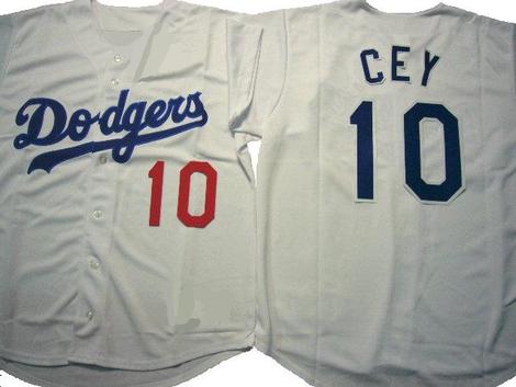 Dodgers 10 Ron Cey Gray Cool Base Jersey