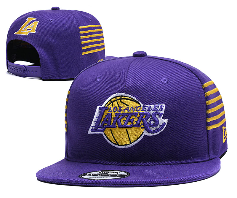 Lakers Fresh Logo Purple Adjustable Hat YD