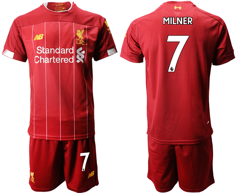 2019-20 Liverpool 7 MILNER Home Soccer Jersey