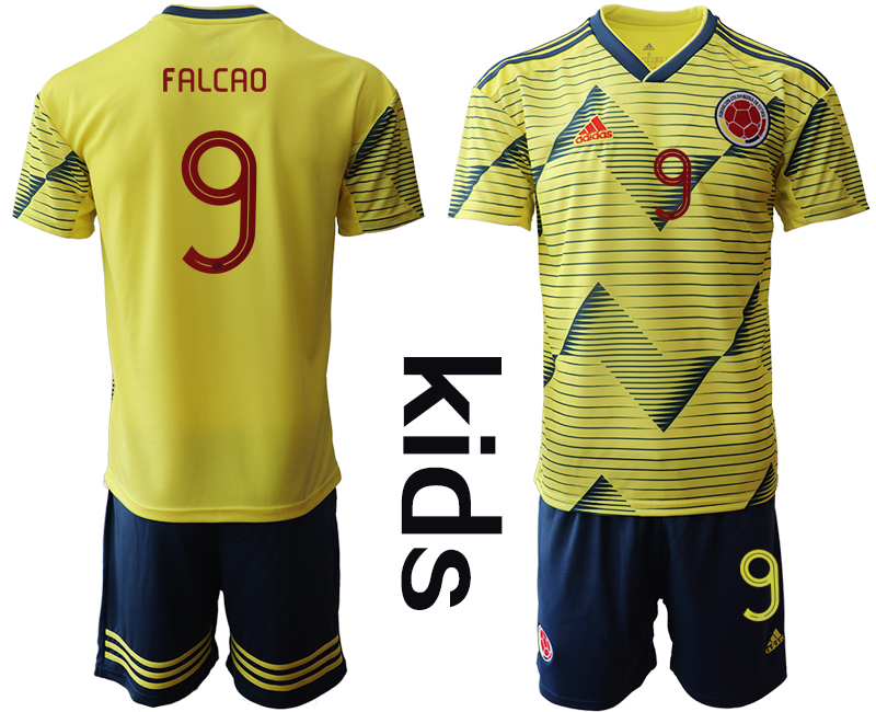 2019-20 Colombia 9 FALCAO Youth Home Soccer Jersey