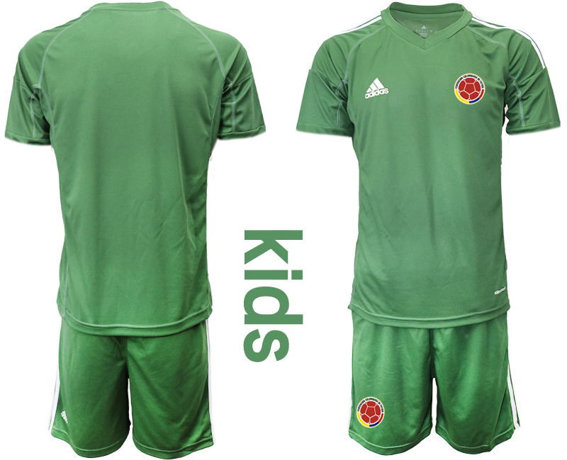 2019-20 Colombia Army Green Youth Goalkeeper Soccer Jersey
