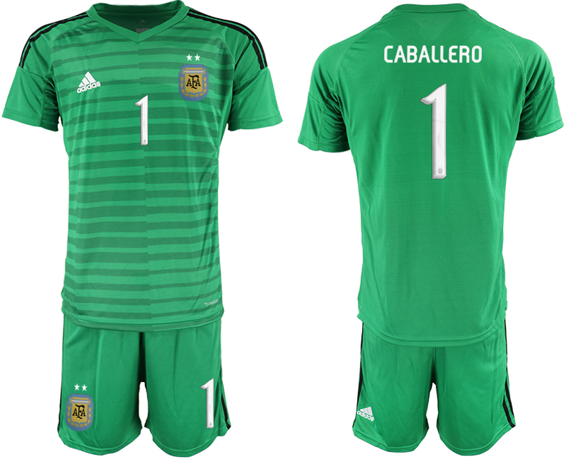 2019-20 Argentina 1 CABALLERO Green Goalkeeper Soccer Jerseys